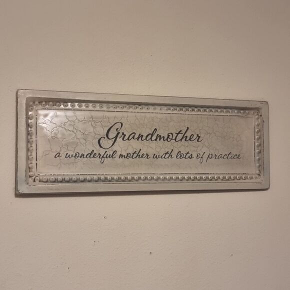 GRANDMOTHER decortive Crackled Metal Inspirational Wall Plaque - Picture 8 of 9